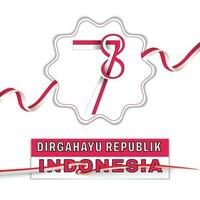 Langlebigkeit Republik von Indonesien 78 .. unabhängig Tag vektor