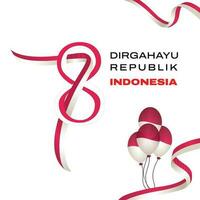 78: e årsdag oberoende dag av republik indonesien vektor