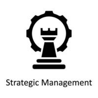 strategisch Verwaltung Vektor solide Symbol Design Illustration. Digital Marketing Symbol auf Weiß Hintergrund eps 10 Datei