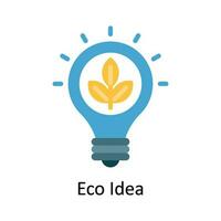 Öko Idee Vektor eben Symbol Design Illustration. Natur und Ökologie Symbol auf Weiß Hintergrund eps 10 Datei