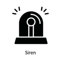 siren vektor fast ikon design illustration. cyber säkerhet symbol på vit bakgrund eps 10 fil