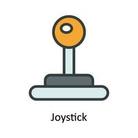 Joystick Vektor füllen Gliederung Symbol Design Illustration. Multimedia Symbol auf Weiß Hintergrund eps 10 Datei