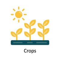 gröda vektor platt ikon design illustration. natur och ekologi symbol på vit bakgrund eps 10 fil