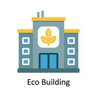Öko Gebäude Vektor eben Symbol Design Illustration. Natur und Ökologie Symbol auf Weiß Hintergrund eps 10 Datei