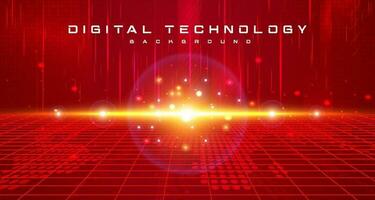 Digital Technologie futuristisch Metaverse rot Hintergrund, Cyber Information, abstrakt Geschwindigkeit verbinden Kommunikation, Innovation Zukunft Meta Technik, Internet Netzwerk Verbindung, ai groß Daten, Illustration 3d vektor
