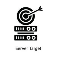 Server Ziel Vektor solide Symbol Design Illustration. Netzwerk und Kommunikation Symbol auf Weiß Hintergrund eps 10 Datei