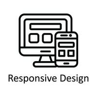 reaktionsschnell Design Vektor Gliederung Symbol Design Illustration. Multimedia Symbol auf Weiß Hintergrund eps 10 Datei