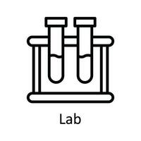 Labor Vektor Gliederung Symbol Design Illustration. Bildung Symbol auf Weiß Hintergrund eps 10 Datei