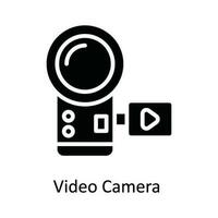Video Kamera Vektor solide Symbol Design Illustration. Multimedia Symbol auf Weiß Hintergrund eps 10 Datei