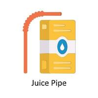 juice rör vektor platt ikon design illustration. natur och ekologi symbol på vit bakgrund eps 10 fil