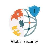 global Sicherheit Vektor eben Symbol Design Illustration. Natur und Ökologie Symbol auf Weiß Hintergrund eps 10 Datei