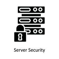 server säkerhet vektor fast ikon design illustration. cyber säkerhet symbol på vit bakgrund eps 10 fil