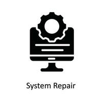 System Reparatur Vektor solide Symbol Design Illustration. Cyber Sicherheit Symbol auf Weiß Hintergrund eps 10 Datei