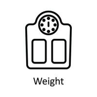 Gewicht Vektor Gliederung Symbol Design Illustration. medizinisch und Gesundheit Symbol auf Weiß Hintergrund eps 10 Datei