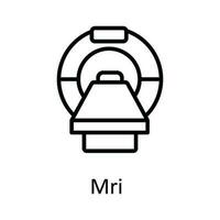 mri Vektor Gliederung Symbol Design Illustration. medizinisch und Gesundheit Symbol auf Weiß Hintergrund eps 10 Datei