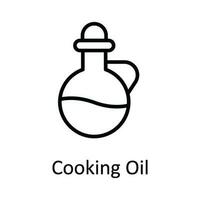 Kochen Öl Vektor Gliederung Symbol Design Illustration. Essen und Getränke Symbol auf Weiß Hintergrund eps 10 Datei