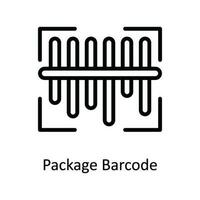 Paket Barcode Vektor Gliederung Symbol Design Illustration. Versand und Lieferung Symbol auf Weiß Hintergrund eps 10 Datei