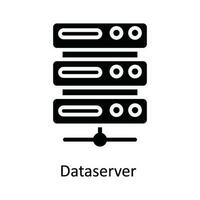 Daten Server Vektor solide Symbol Design Illustration. Multimedia Symbol auf Weiß Hintergrund eps 10 Datei