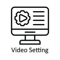 Video Rahmen Vektor Gliederung Symbol Design Illustration. online Streaming Symbol auf Weiß Hintergrund eps 10 Datei