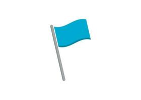blå flagga ikon design vektor