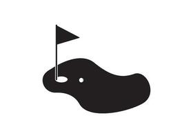 golf fält ikon design vektor