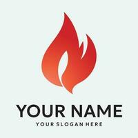 Flamme Logo Design Vorlage Illustration. vektor