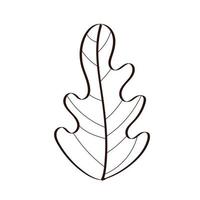 Symbol für den Linienstil der Blattpflanzenökologie vektor