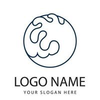 Meer Wellen Symbol Logo Design vektor