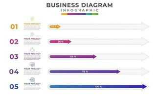 einstellen von modern Elemente, Prozentsatz Daten Präsentation. Präsentation Vektor Infografik Vorlage zum Geschäft.