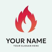 Flamme Logo Design Vorlage Illustration. vektor