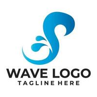 Meer Wellen Symbol Logo Design vektor