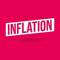 Inflation Finanzen Wirtschaft Text Symbol Etikette Banner Design Vektor