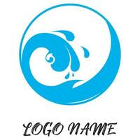 Meer Wellen Symbol Logo Design vektor