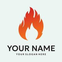 Flamme Logo Design Vorlage Illustration. vektor