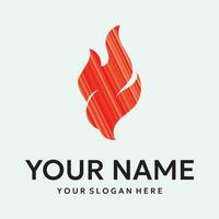 Flamme Logo Design Vorlage Illustration. vektor