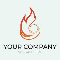 Flamme Logo Design Vorlage Illustration. vektor