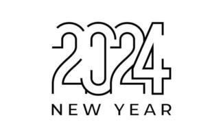 2024 ny år logotyp text design. 2024 siffra design mall. kalender enkel ikon vektor