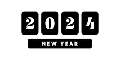 2024 Neu Jahr Logo Text Design. 2024 Nummer Design Vorlage. Kalender einfach Symbol vektor