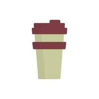 kaffe mugg. platt illustration av en kopp för en dryck, vatten. vektor resa råna för te