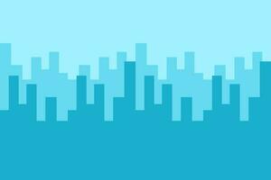 das Hintergrund von multi Stockwerk Gebäude im ein einfach kubisch Stil. abstrakt Silhouette von ein groß Stadt im ein Blau einfarbig Palette. vektor