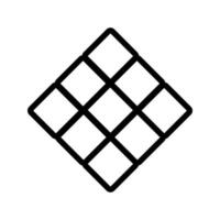 Symbol für den Linienstil der quadratischen Figur vektor