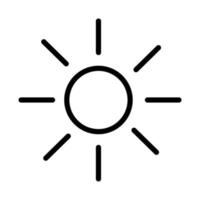 Symbol für den Sonnenstern-Linienstil vektor