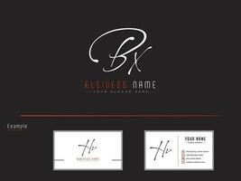 Initiale bx Unterschrift Brief Logo, Typografie bx Logo Symbol Vektor Kunst