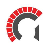 Gladiator, spartanisch Logo Design vektor