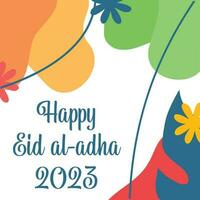 uppsättning social media posta mall av eid al Adha händelse. vektor