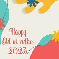 eid al Adha 2023 bakgrund design vektor