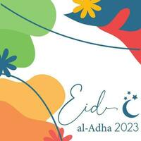 eid al Adha 2023 bakgrund design vektor