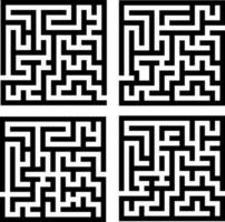Rechteck Labyrinth mit Eintrag und Ausfahrt vektor