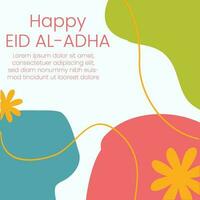 uppsättning social media posta mall av eid al Adha händelse. vektor