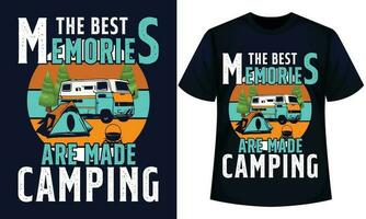 das Beste Erinnerungen sind gemacht Camping, Camping t Hemd Design vektor